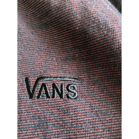 Vans Off The Wall EUC Hooded Full Zip Pocketed Sweatshirt Maroon & Black Size S - Picture 2 of 8